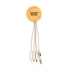 Round Bamboo Eco Charging Cables Natural